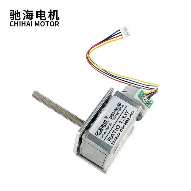 55mm M6 Threaded Shaft Worm Gearbox 25BY Stepper Motor