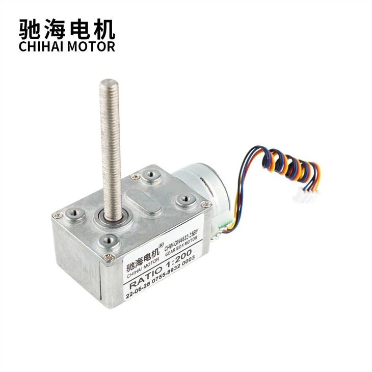 55mm M6 Threaded Shaft Worm Gearbox 25BY Stepper Motor